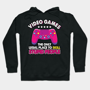 Video Games Ruined My Life Funny Gaming Lover Controller Gamer Hoodie